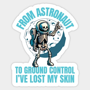 Astronaut Skeleton Sticker